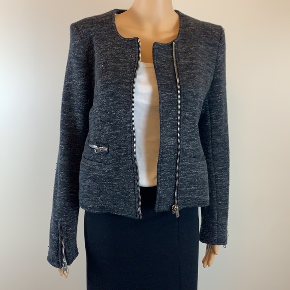 IRO Jackets & Blazers - IRO Norma Charcoal Gray Moto Jacket